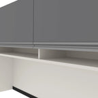 Bureau d'angle 72W avec huche et caisson – Solution de rangement et d'espace de travail