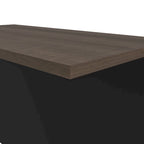 Bureau d'angle 72W avec huche et caisson – Solution de rangement et d'espace de travail