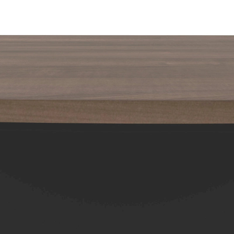 Bureau d'angle 72W avec huche et caisson – Solution de rangement et d'espace de travail