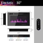 Meuble TV laqué brillant avec cheminée électrique en option