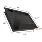 Meuble TV laqué brillant avec cheminée électrique en option