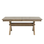 Ensemble de salle à manger 7 pièces extensible en bois – Table et 6 chaises, pin marron glacé
