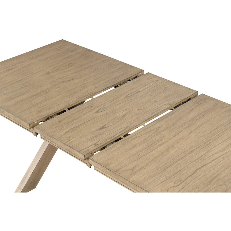Ensemble de salle à manger 7 pièces extensible en bois – Table et 6 chaises, pin marron glacé