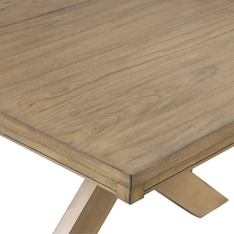 Ensemble de salle à manger 7 pièces extensible en bois – Table et 6 chaises, pin marron glacé