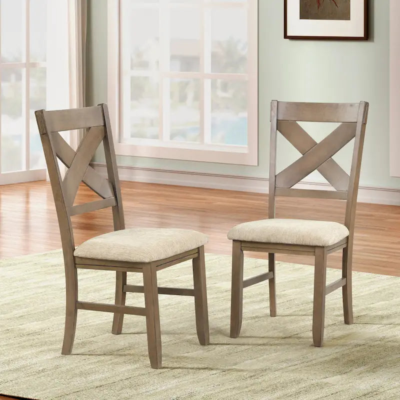Ensemble de salle à manger 7 pièces extensible en bois – Table et 6 chaises, pin marron glacé