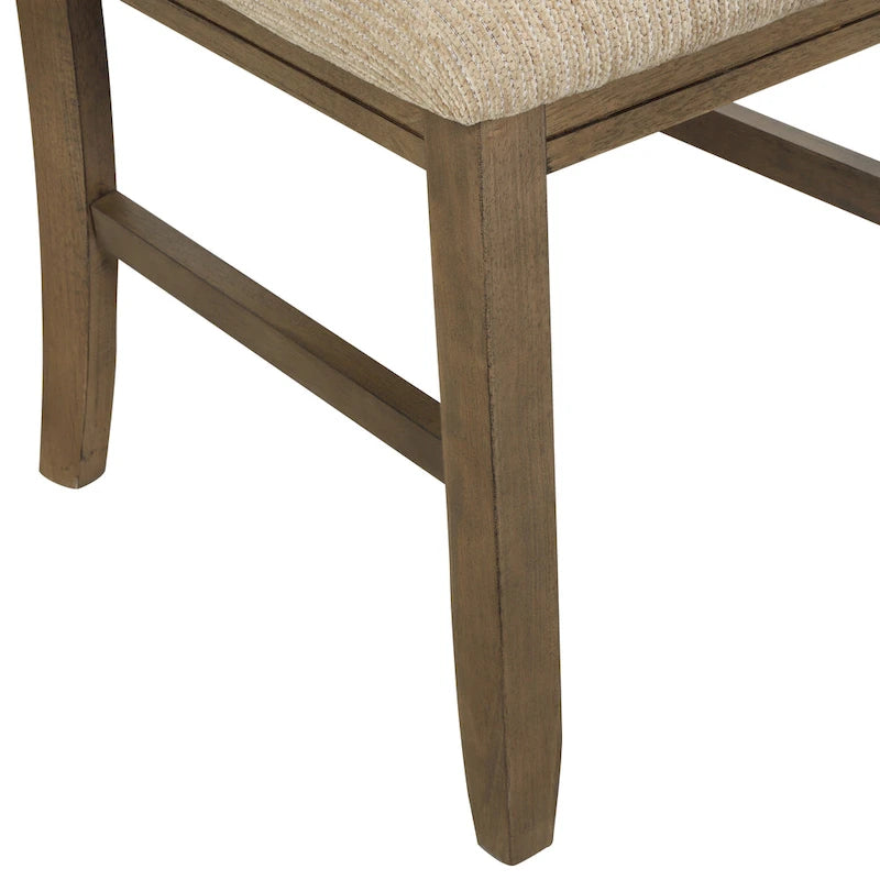 Ensemble de salle à manger 7 pièces extensible en bois – Table et 6 chaises, pin marron glacé