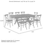 Ensemble de salle à manger 9 pièces Crosley Hayden avec chaises Camille