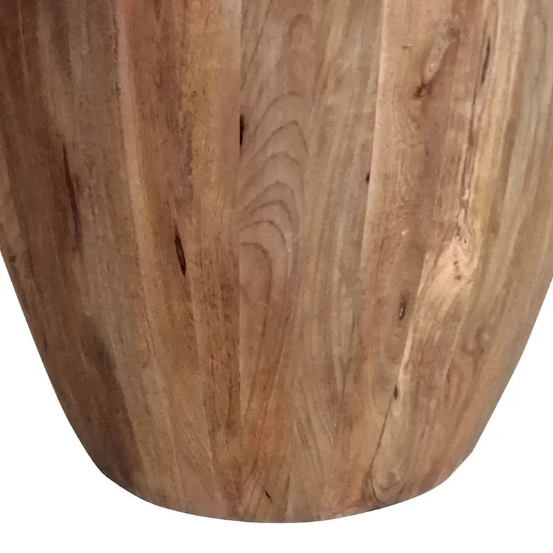 Table d'appoint ronde en manguier marron