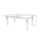 Ensemble table à manger rectangulaire et chaises à assise en bois – Fini blanc lin