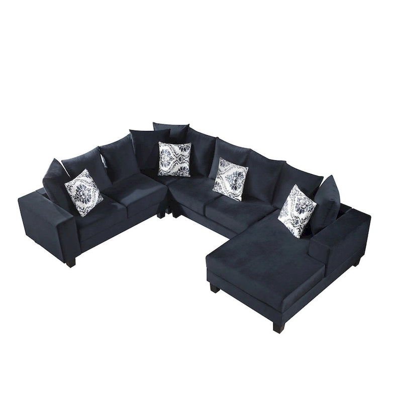 Canapé d'angle moderne en U – Grande taille avec plusieurs oreillers inclus