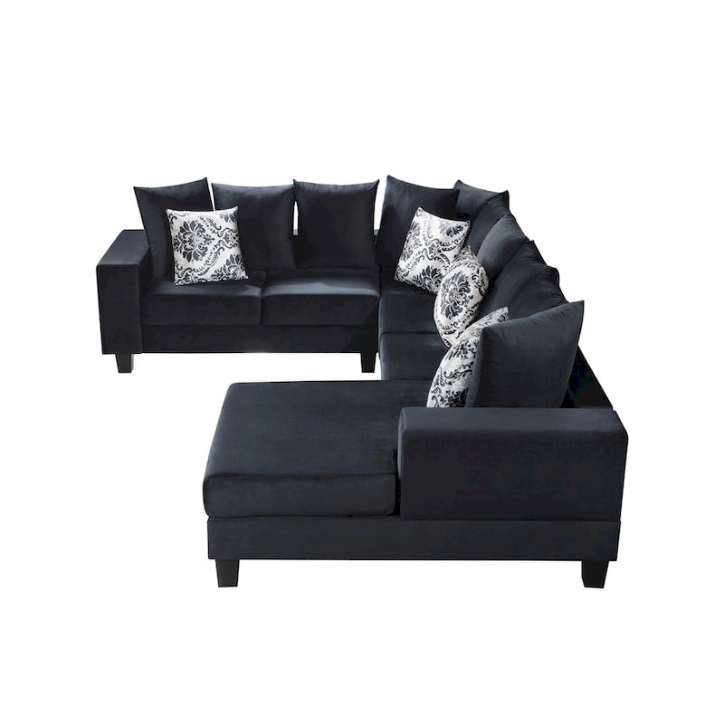 Canapé d'angle moderne en U – Grande taille avec plusieurs oreillers inclus
