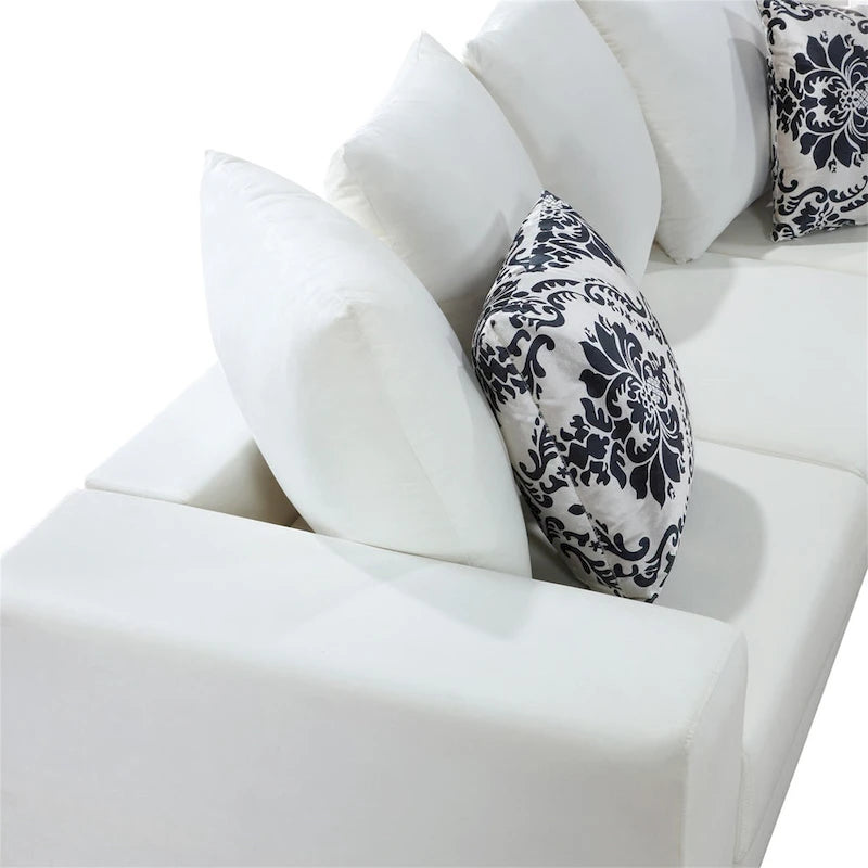 Canapé d'angle moderne en U – Grande taille avec plusieurs oreillers inclus