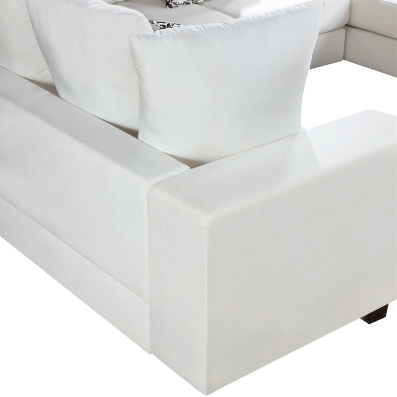 Canapé d'angle moderne en U – Grande taille avec plusieurs oreillers inclus