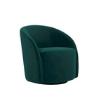 Fauteuil baignoire pivotant avec piètement rembourré