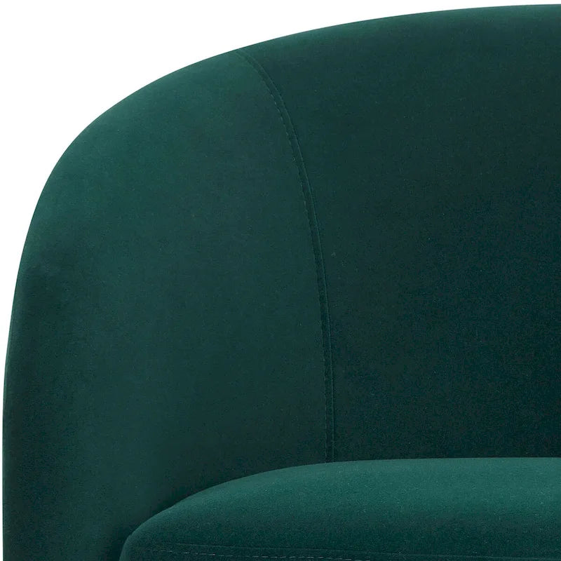 Fauteuil baignoire pivotant avec piètement rembourré