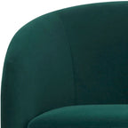 Fauteuil baignoire pivotant avec piètement rembourré
