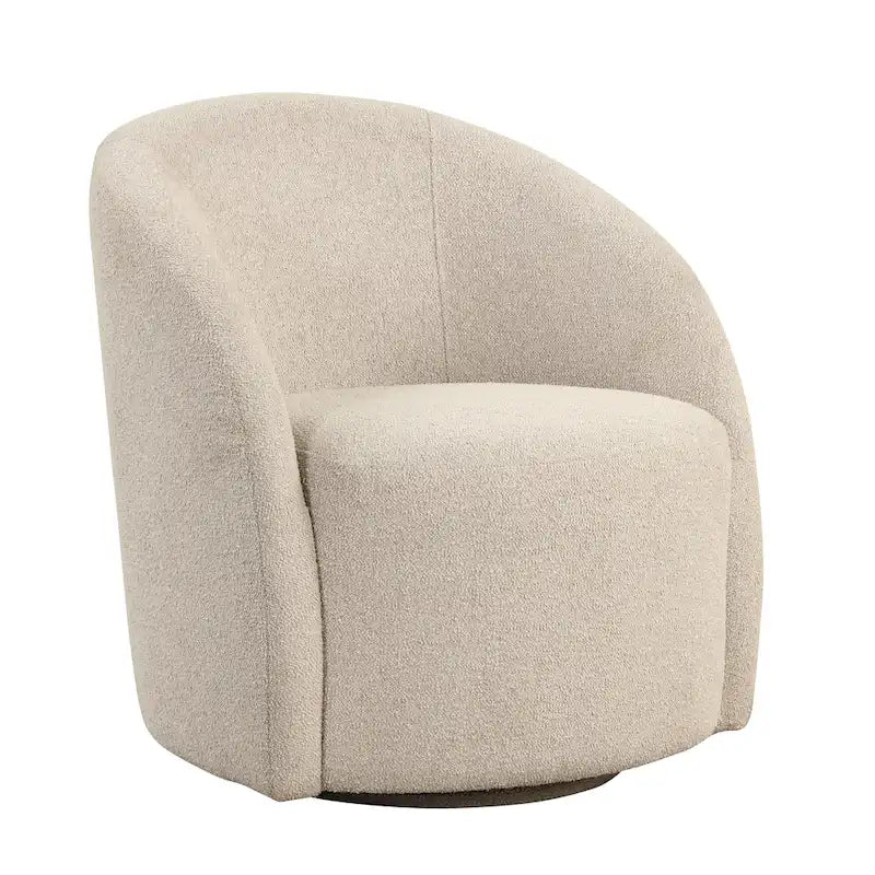 Fauteuil baignoire pivotant avec piètement rembourré