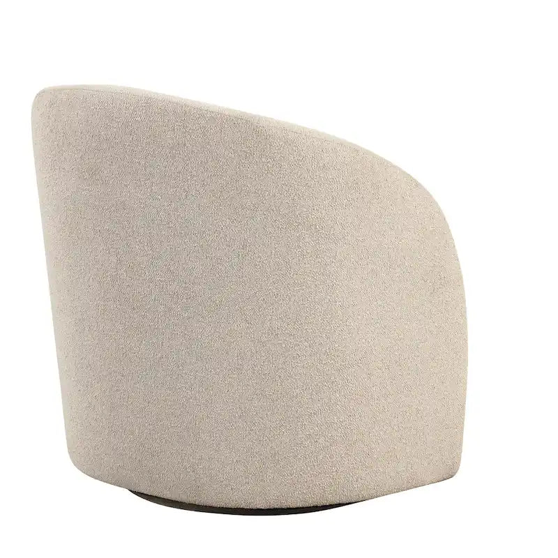 Fauteuil baignoire pivotant avec piètement rembourré