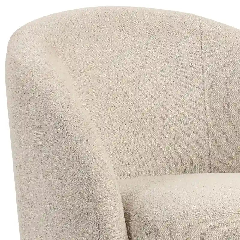 Fauteuil baignoire pivotant avec piètement rembourré