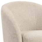 Fauteuil baignoire pivotant avec piètement rembourré