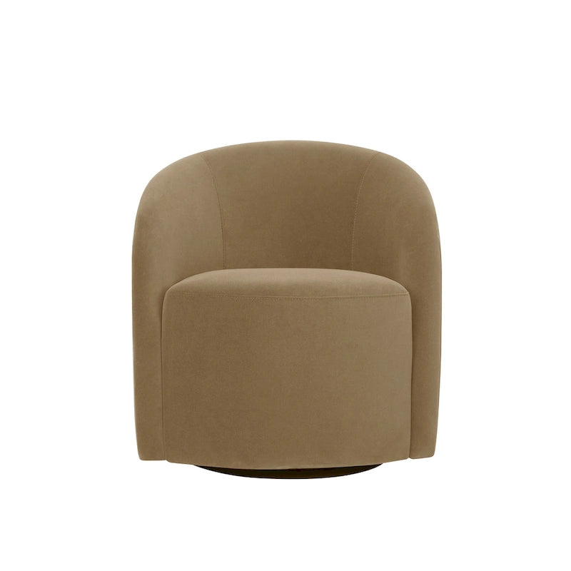 Fauteuil baignoire pivotant avec piètement rembourré