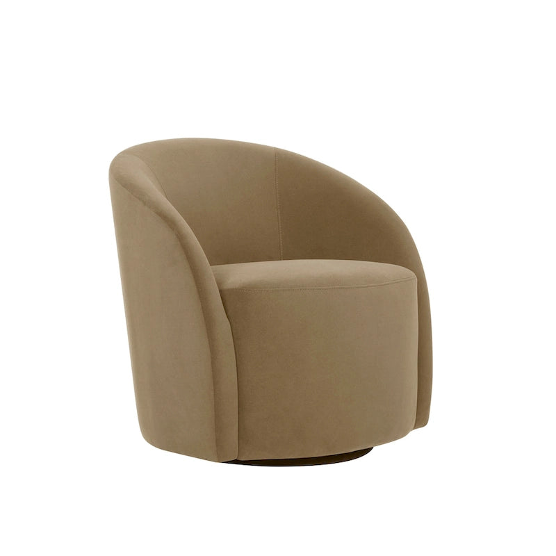 Fauteuil baignoire pivotant avec piètement rembourré