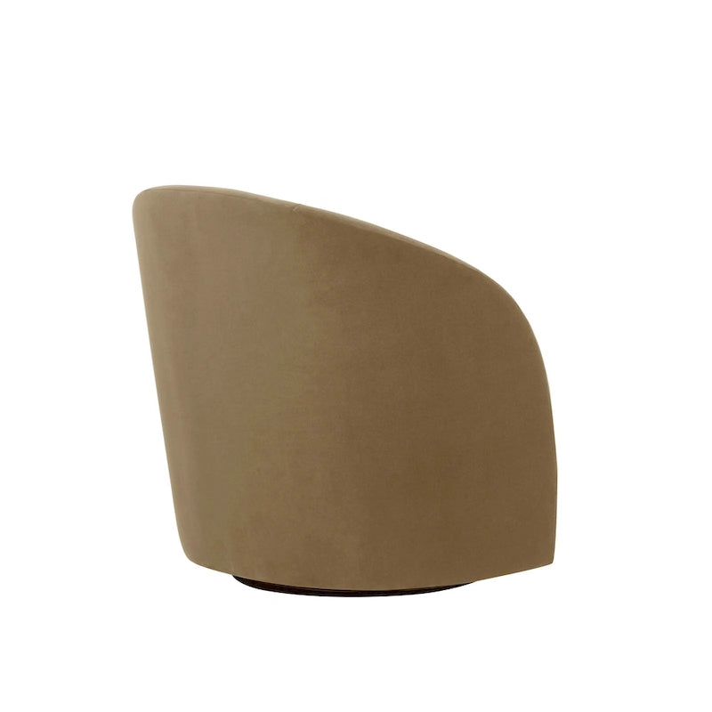 Fauteuil baignoire pivotant avec piètement rembourré