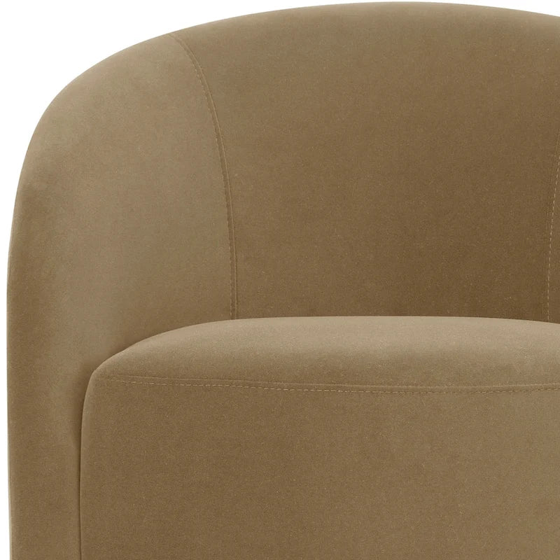 Fauteuil baignoire pivotant avec piètement rembourré