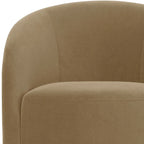 Fauteuil baignoire pivotant avec piètement rembourré