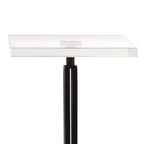 Table d'appoint en marbre noir et blanc avec plateau en verre