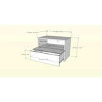 Ensemble de chambre Nexera Denali 4 pièces, Noyer et Blanc