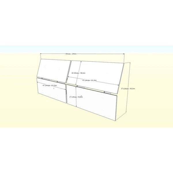 Ensemble de chambre Nexera Denali 4 pièces, Noyer et Blanc