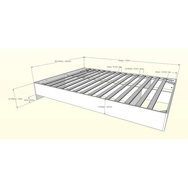 Ensemble de chambre Nexera Denali 4 pièces, Noyer et Blanc