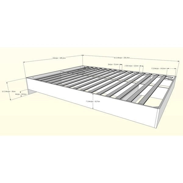 Ensemble de chambre Nexera Denali 4 pièces, Noyer et Blanc