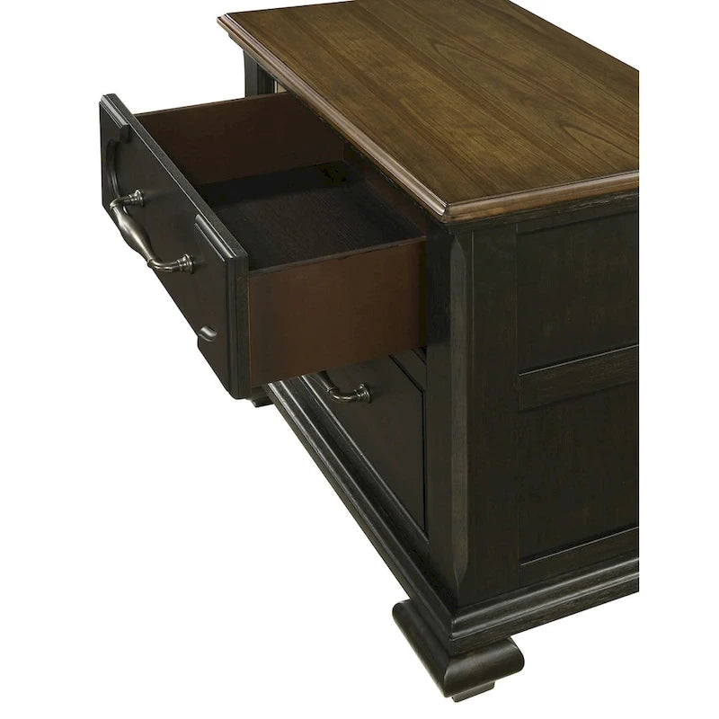 Ensemble de chambre à coucher Josalina 5 pièces marron moderne contemporain en bois massif et placages avec rangement en tissu