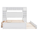 Lit en bois Queen size Nestfair avec armoire tout-en-un