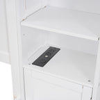 Lit en bois Queen size Nestfair avec armoire tout-en-un