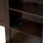 Lit en bois Queen size Nestfair avec armoire tout-en-un