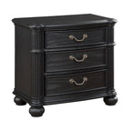 Ensemble de chambre à coucher 5 pièces Taylor Black, capitonné et rembourré