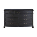 Ensemble de chambre à coucher 5 pièces Taylor Black, capitonné et rembourré
