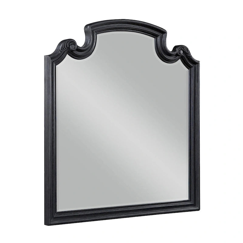 Ensemble de chambre à coucher 5 pièces Taylor Black, capitonné et rembourré