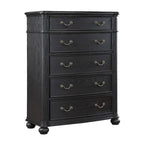Ensemble de chambre à coucher 5 pièces Taylor Black, capitonné et rembourré