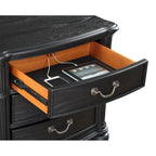 Ensemble de chambre à coucher 5 pièces Taylor Black, capitonné et rembourré