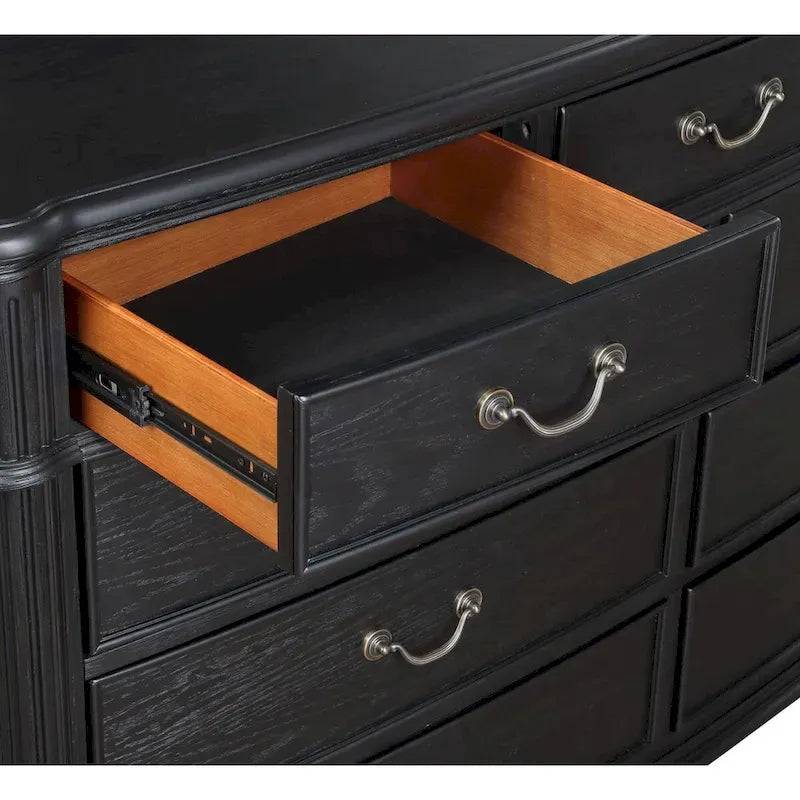 Ensemble de chambre à coucher 5 pièces Taylor Black, capitonné et rembourré