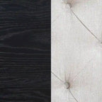Ensemble de chambre à coucher 5 pièces Taylor Black, capitonné et rembourré