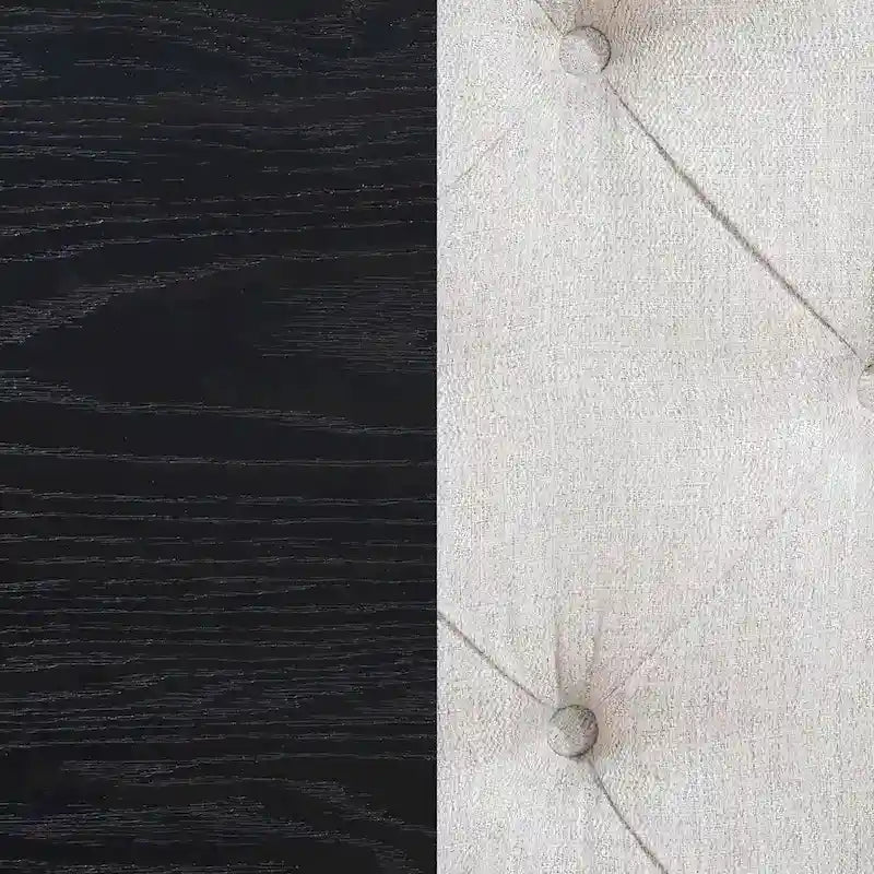 Ensemble de chambre à coucher 5 pièces Taylor Black, capitonné et rembourré