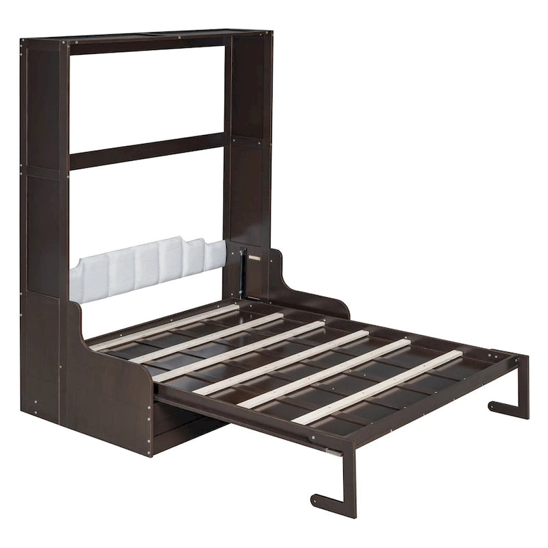 Lit escamotable en bois avec coussin – Lit rabattable peu encombrant