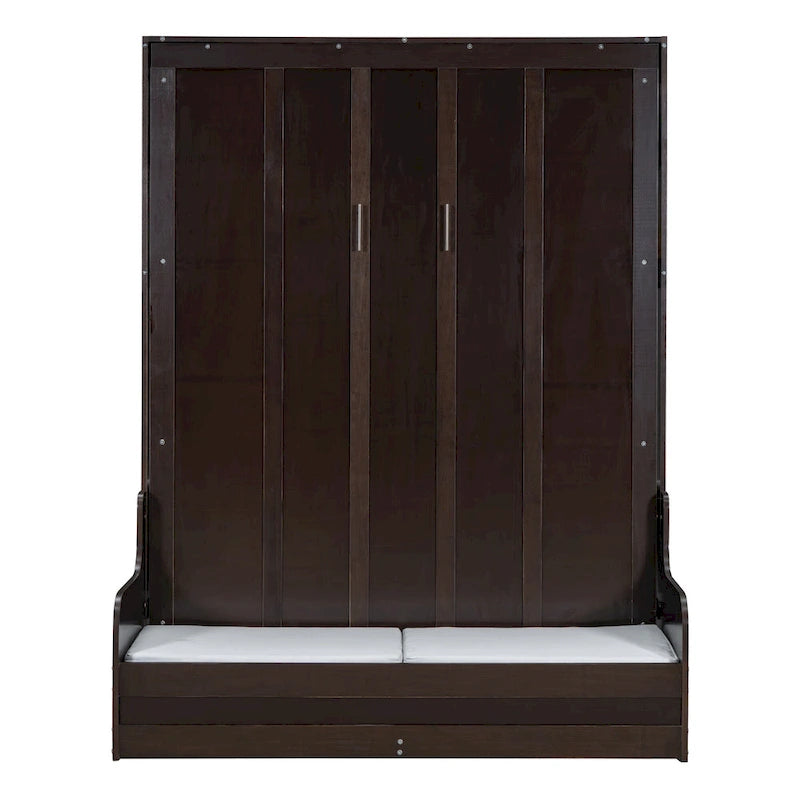 Lit escamotable en bois avec coussin – Lit rabattable peu encombrant