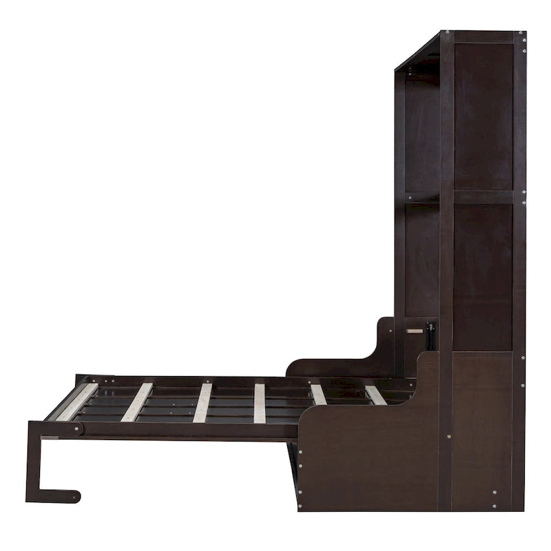 Lit escamotable en bois avec coussin – Lit rabattable peu encombrant
