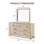 Ensemble de chambre à coucher 4 pièces en bois massif chêne Drayden Transitional